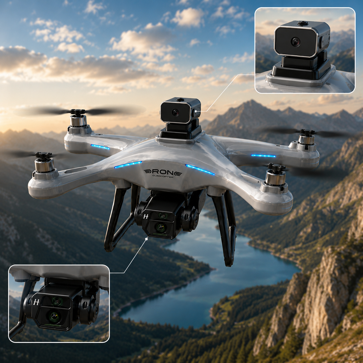 Double caméra 8K du Drone RC 8K